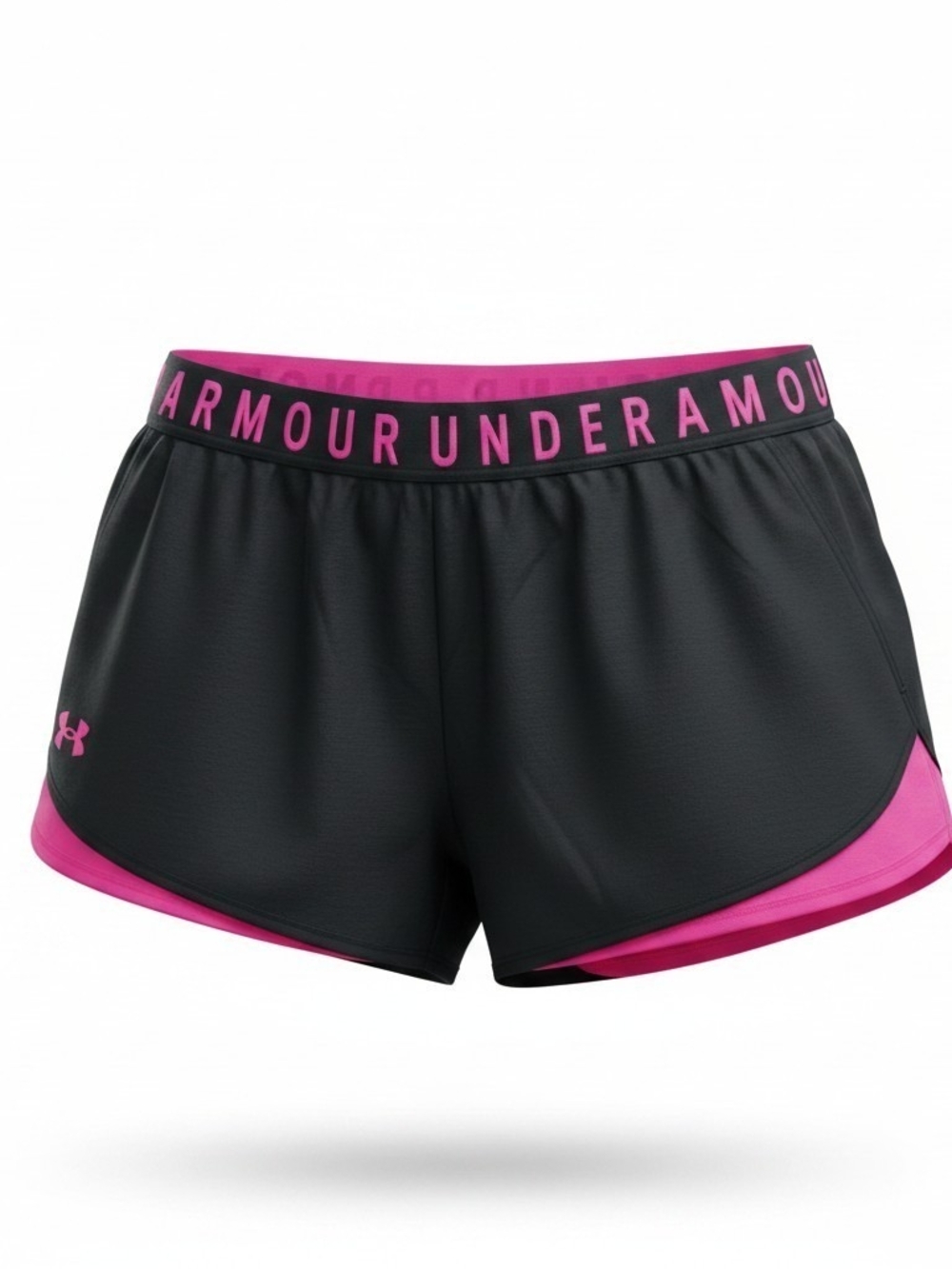 Under Armour Women’s Black & Pink Performance Running Shorts Large